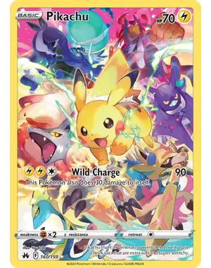 Pokemon Pikachu (Secret) (160) Lightly Played