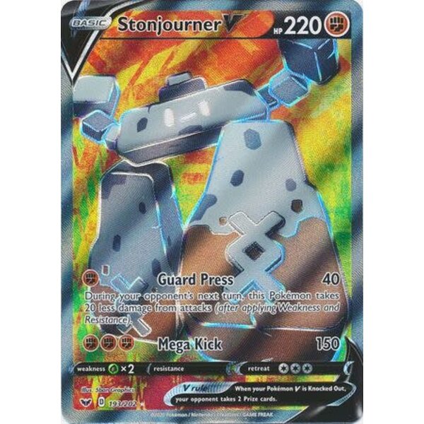 Pokemon Stonjourner V (Full Art) (193) Lightly Played