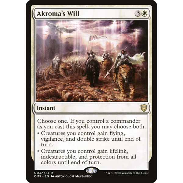 Magic: The Gathering Akroma's Will (003) Lightly Played