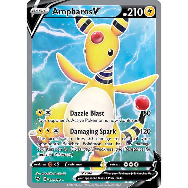 Pokemon Ampharos V (Full Art) (171) Lightly Played Holofoil