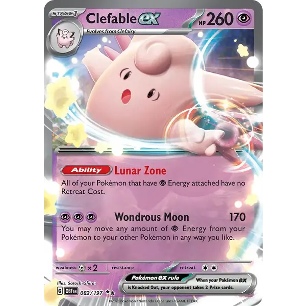 Pokemon Clefable ex (082) Lightly Played