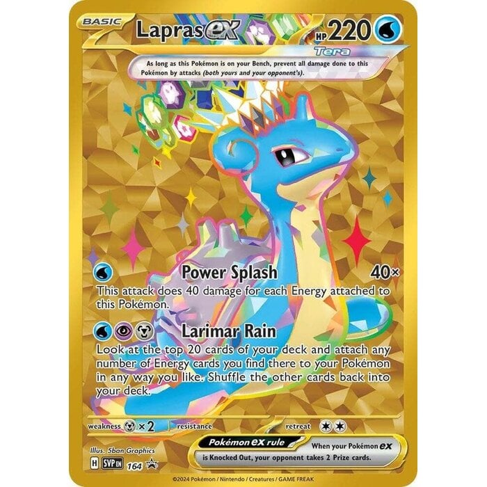 Pokemon Lapras ex (164) Lightly Played Holofoil
