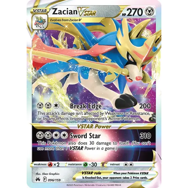 Pokemon Zacian VSTAR (096) Lightly Played Holofoil