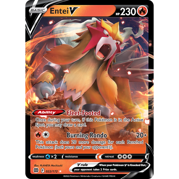Pokemon Entei V (022) Lightly Played Holofoil
