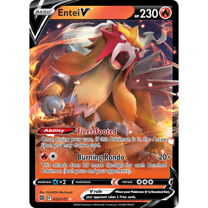 Pokemon Entei V (022) Lightly Played Holofoil