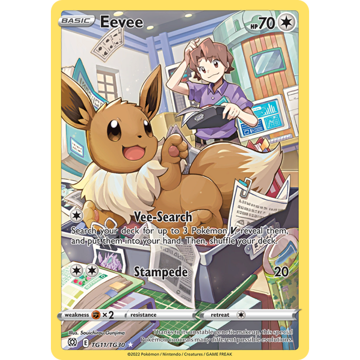 Pokemon Eevee (TG11) Lightly Played Holofoil