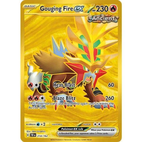 Pokemon Gouging Fire ex (214) Lightly Played Holofoil