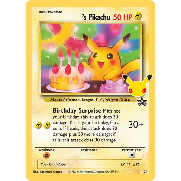Pokemon ______'s Pikachu (024) Lightly Played