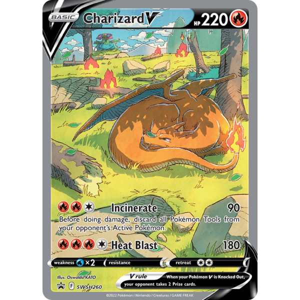 Pokemon Charizard V (SWSH260) Lightly Played