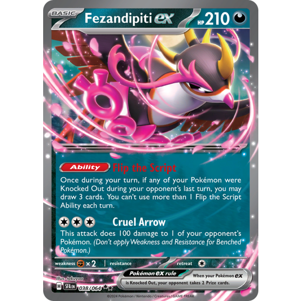 Pokemon Fezandipiti ex (038) Lightly Played Holofoil