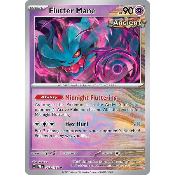 Pokemon Flutter Mane (Master Ball Pattern) (043) Lightly Played Holofoil