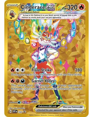 Pokemon Cinderace ex  (163) Lightly Played Holofoil