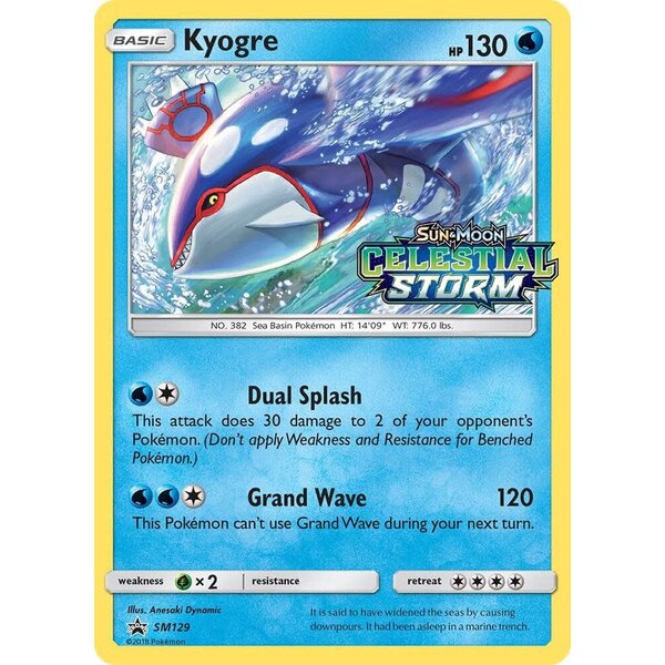 Pokemon Kyogre (SM129) Lightly Played Holofoil