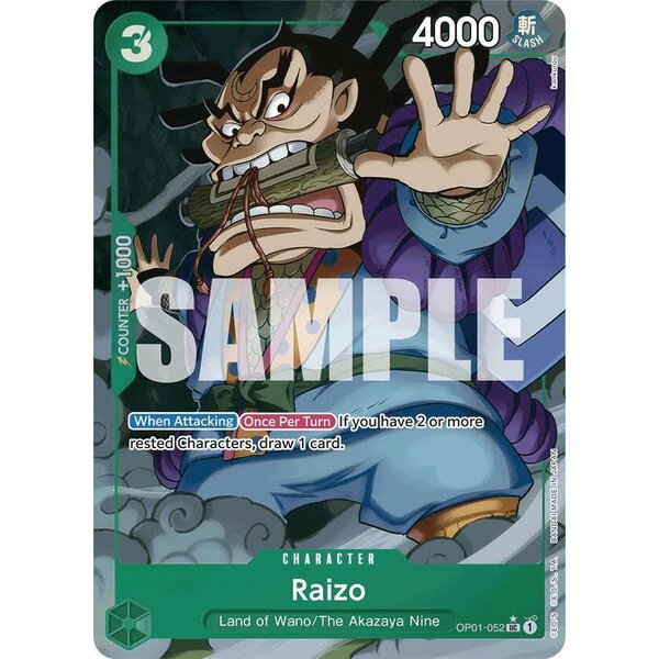 Bandai Raizo (Full Art) (OP01-052) Lightly Played
