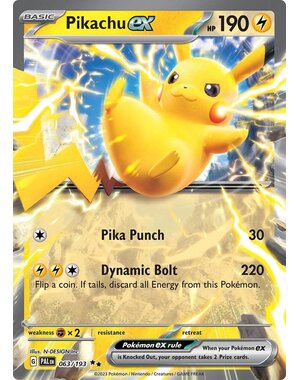 Pokemon Pikachu ex (Holiday Calendar) (063) Lightly Played Holofoil