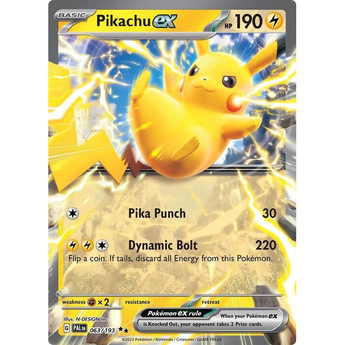 Pokemon Pikachu ex (Holiday Calendar) (063) Lightly Played Holofoil
