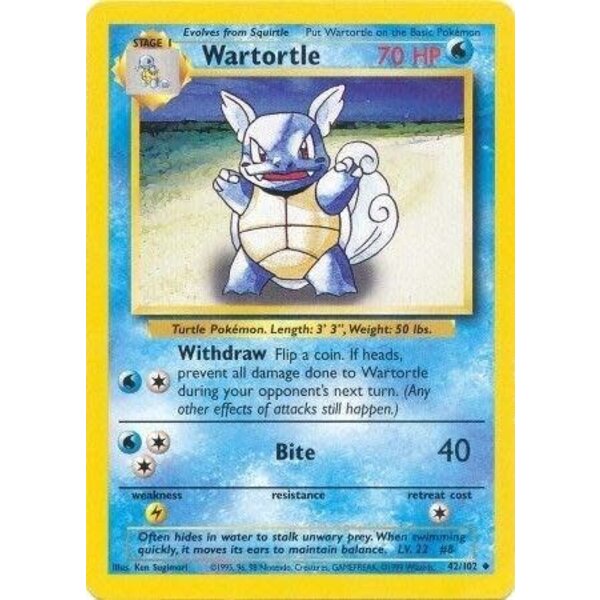 Pokemon Wartortle (042) UNL Lightly Played