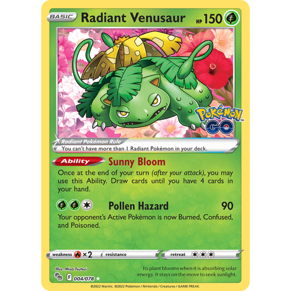Pokemon Radiant Venusaur (004) Lightly Played Holofoil