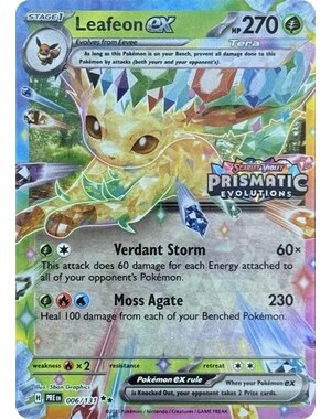 Pokemon Leafeon ex (Prismatic Evolutions Stamp) (006) Lightly Played