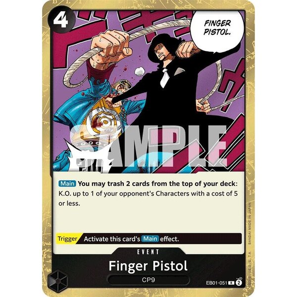 Bandai Finger Pistol (EB01-051) Lightly Played