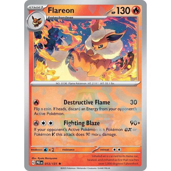 Pokemon Flareon (Master Ball Pattern) (013) Lightly Played