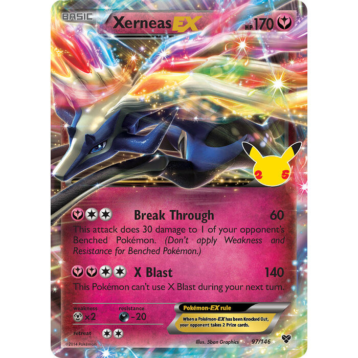 Pokemon Xerneas EX  (097) Lightly Played Holofoil