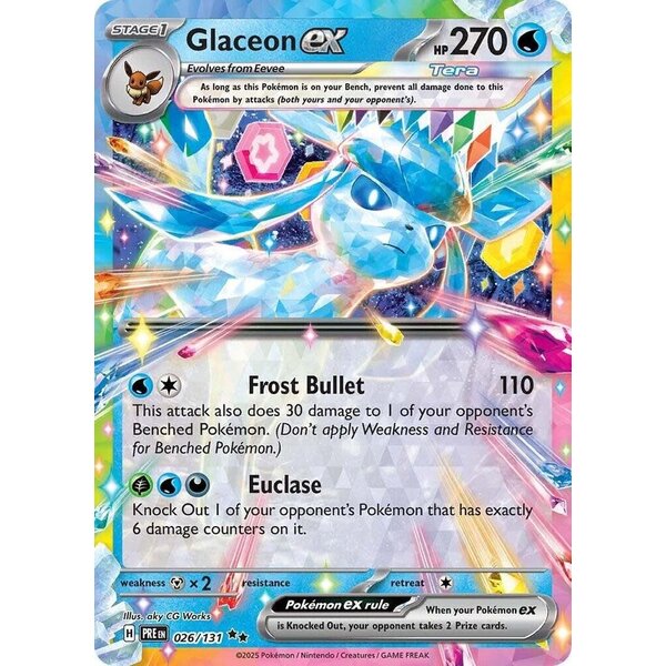 Pokemon Glaceon ex (026) Lightly Played Holofoil