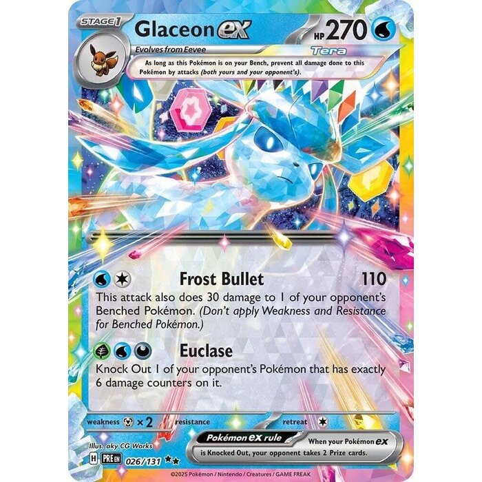 Pokemon Glaceon ex (026) Lightly Played Holofoil
