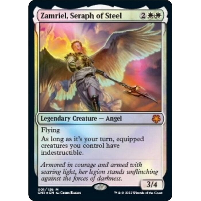 Magic: The Gathering Zamriel, Seraph of Steel (001) Lightly Played Foil