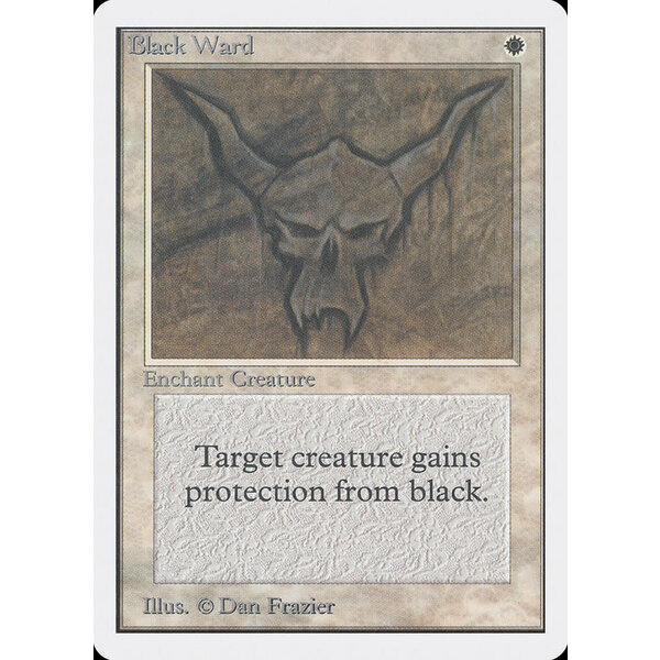 Magic: The Gathering Black Ward (005) Damaged