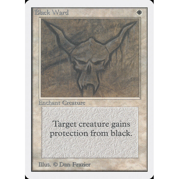 Magic: The Gathering Black Ward (005) Damaged