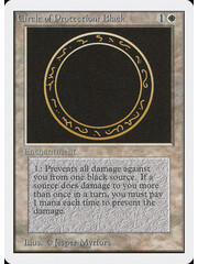 Magic: The Gathering Circle of Protection: Black (010) Moderately Played