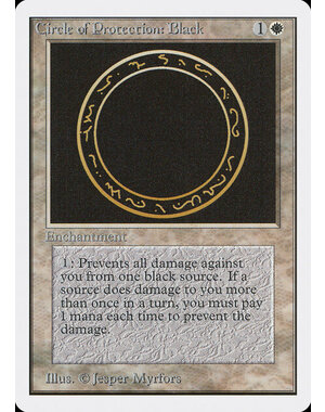 Magic: The Gathering Circle of Protection: Black (010) Moderately Played