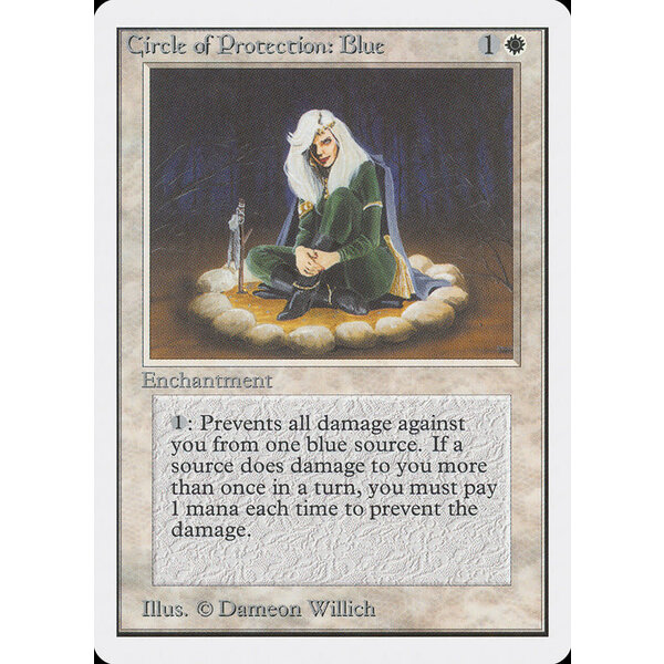 Magic: The Gathering Circle of Protection: Blue (011) Damaged