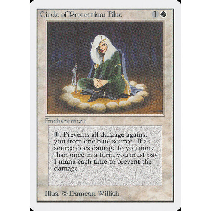 Magic: The Gathering Circle of Protection: Blue (011) Damaged