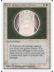 Magic: The Gathering Circle of Protection: Green (012) Damaged