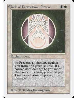 Magic: The Gathering Circle of Protection: Green (012) Damaged