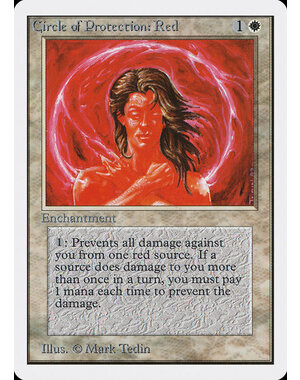 Magic: The Gathering Circle of Protection: Red (013) Damaged