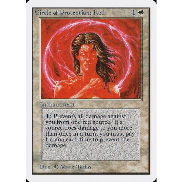Magic: The Gathering Circle of Protection: Red (013) Damaged