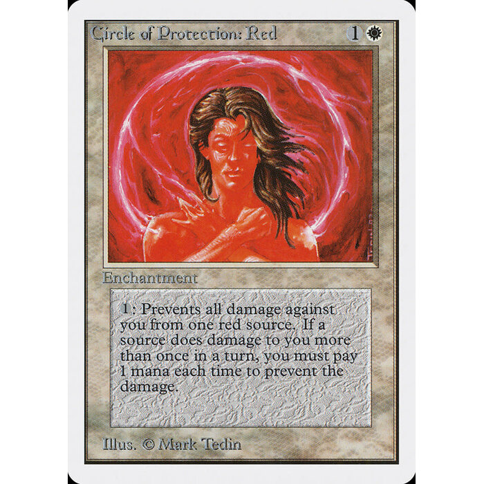 Magic: The Gathering Circle of Protection: Red (013) Damaged