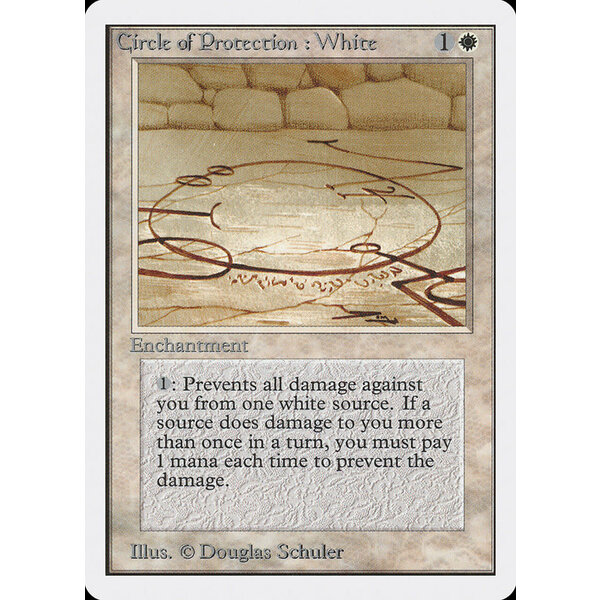 Magic: The Gathering Circle of Protection: White (014) Damaged