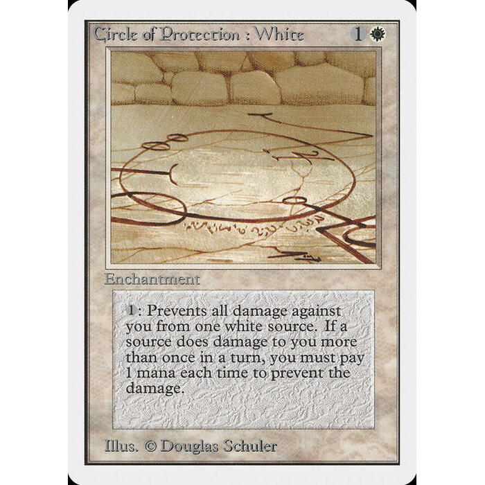 Magic: The Gathering Circle of Protection: White (014) Damaged