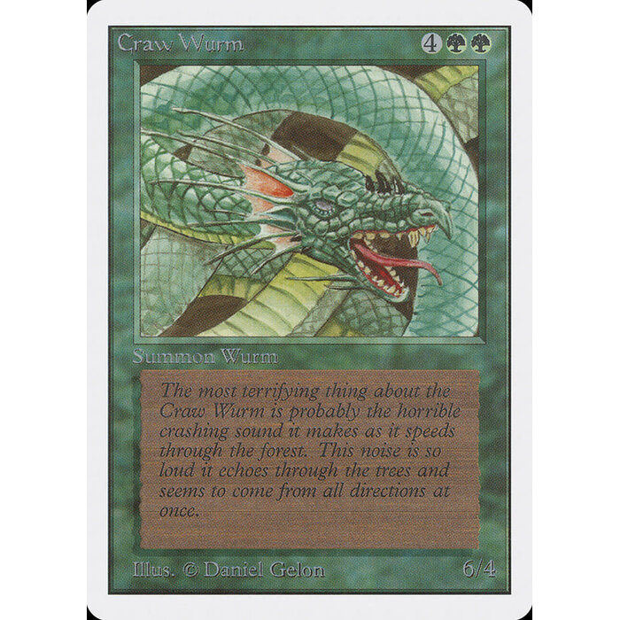 Magic: The Gathering Craw Wurm (191) Damaged