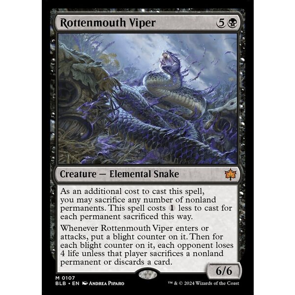 Magic: The Gathering Rottenmouth Viper (107) Lightly Played Foil