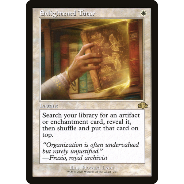 Magic: The Gathering Enlightened Tutor (Retro Frame) (263) Lightly Played Foil