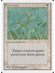 Magic: The Gathering Green Ward (021) Moderately Played