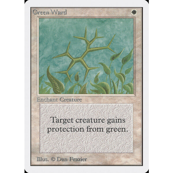 Magic: The Gathering Green Ward (021) Moderately Played