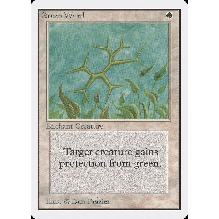 Magic: The Gathering Green Ward (021) Moderately Played