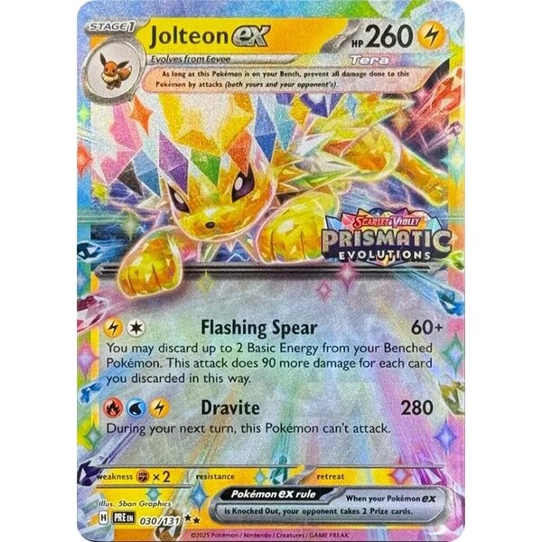 Pokemon Jolteon ex (Prismatic Evolutions Stamp) (030) Lightly Played Holofoil