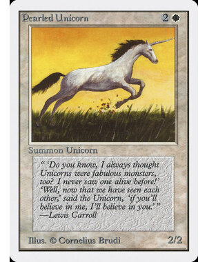 Magic: The Gathering Pearled Unicorn (031) Heavily Played